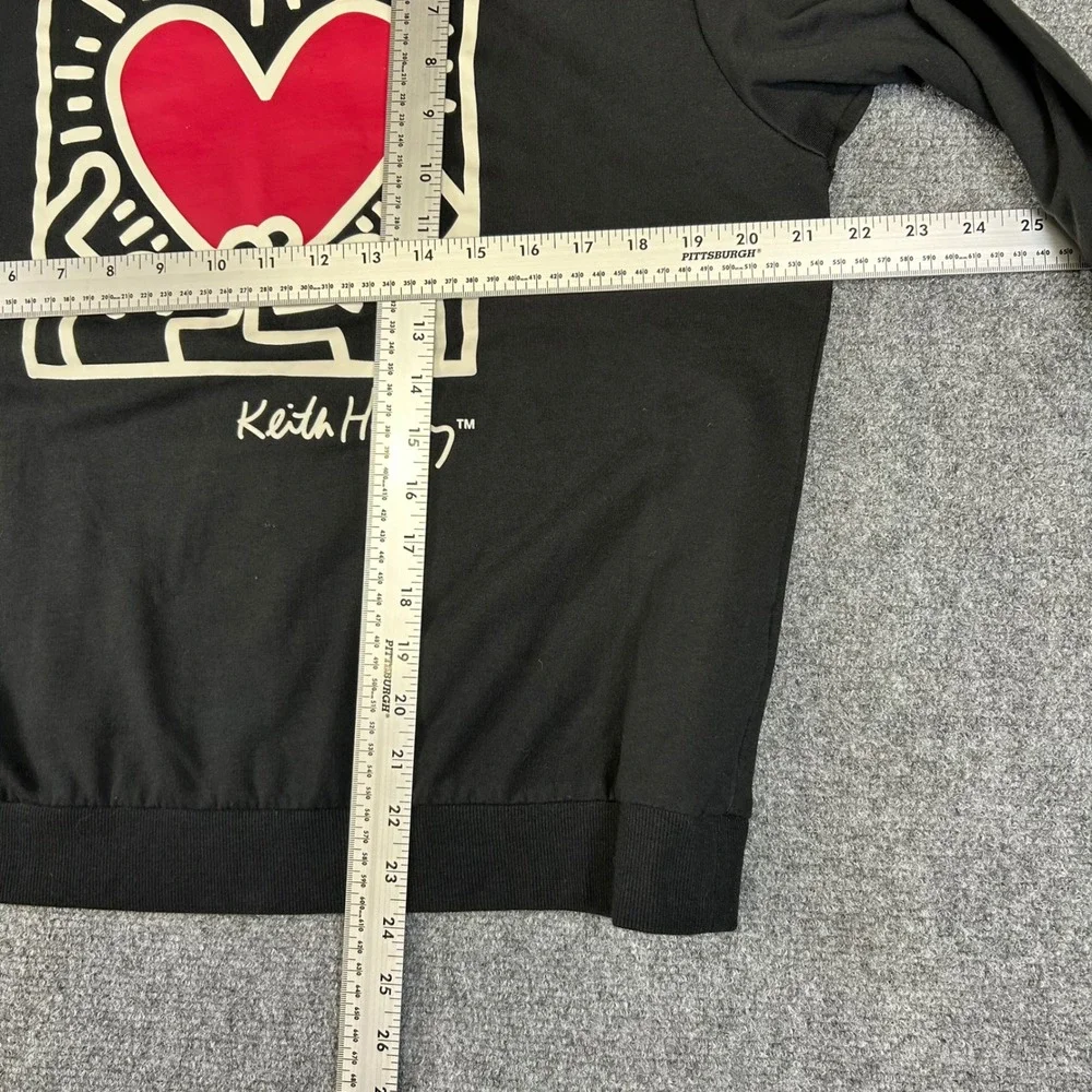 Keith Haring Graphic‎ Sweatshirt Black Heart Radiant People Crewneck Medium